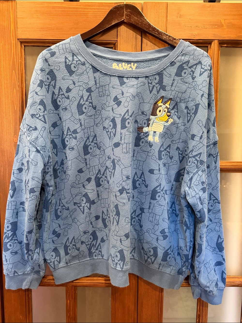 Hybrid Apparel Blue Graphic Pullover Sweatshirt
